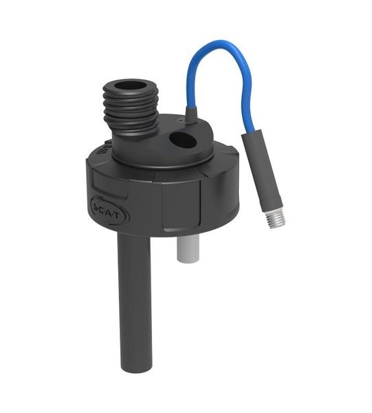 SCAT SymLine Safety Waste Cap, S60/61, Typ 2, PTFE elektrisch ableitfähig, kapazitive einstellbare Füllstandskontrolle aus PTFE
