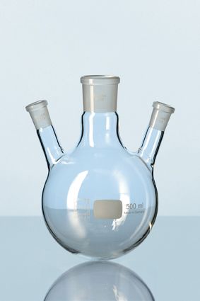 Duran Group Dreihals-Rundkolben, Glas, Mitte NS 29/32, Seiten NS 14/23, 1000 ml