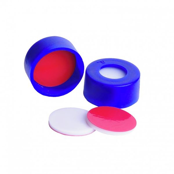 DWK Wheaton 11 mm Schnappverschluss, dunkelblau, mit PTFE/Silikon-Septum, EVA, 100 St/Pkg