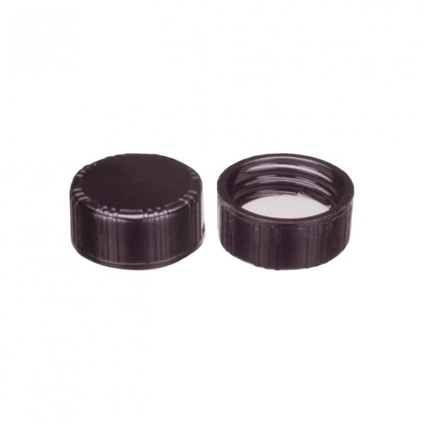 DWK Kimble Black Polypropylene Screw Thread Cap, Welded PTFE-Faced Silicone Liner, 15-415, 288 pc/PAK