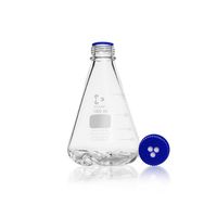Product Image of DURAN® baffled flask, GL 45, with 4 bottom baffles complete with membrane screw cap, 1000 ml