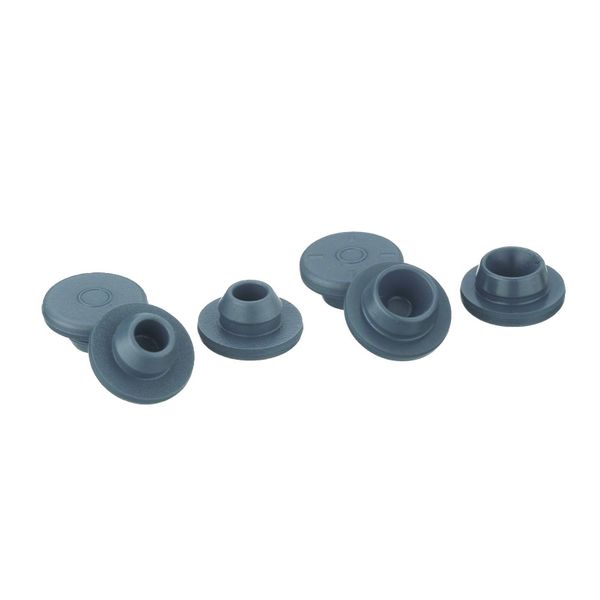 DWK Wheaton 13 mm rubber ultrapure lid plug, straight, bromobutyl/47, grey, 1000 pc/PAK