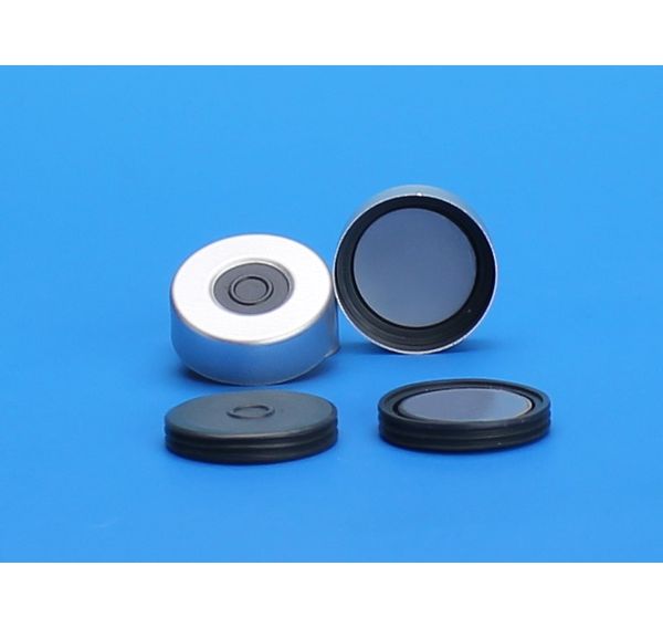 JG Finneran 20 mm Silver Seal, Pharma-Fix Molded Gray PTFE/Black Butyl Lined, 100 pc/PAK