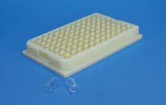 JG Finneran 0.5 ml MTP System ABS Plate with PTFE/Silicone/PTFE Liner, Cover & Polypropylene 9x17 mm Conical Vials
