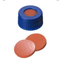 Product Image of Kurzgewindekappe, ND9 PP, blau, 1,0 mm, Naturkautschuk rot-orange/TEF transparent, 1000/PAK