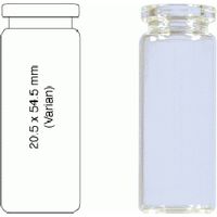 Product Image of 10 mL Headspace Crimp Neck Vial N 20 outer diameter: 20.5 mm, outer height: 54.5 mm clear