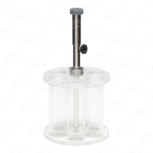 QLA Disintegration Basket Assembly (QLA Standard Design) with 6 Glass Tubes (25mm) and 10 Mesh SS Screens for Hanson Phase One Testers