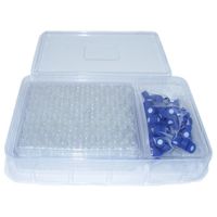 Product Image of 9mm Schraubdeckelflasche, zertifiziert, braun, mit Kappe, geschlitztes PTFE/Silikonseptum
