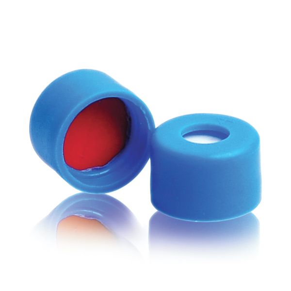 DWK Wheaton 8 mm snap cap, red, with PTFE/silicone septum, EVA, 100 pc/PAK