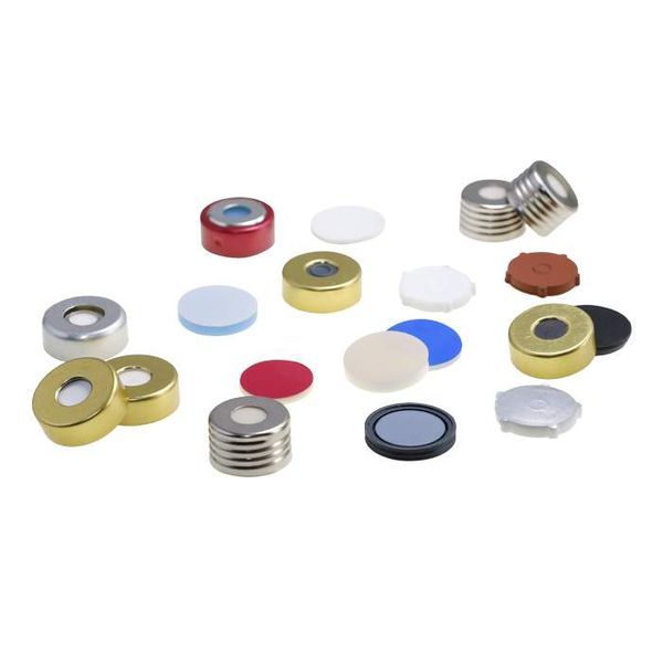 PerkinElmer Schraubkappe, 9 mm, blau, mit PTFE/Silicon Septum, 100 St/Pkg