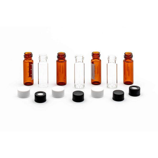 Altmann Analytik 10 ml Gewindeflasche, Gewinde 13-425, 100 x 12,7 mm, Klarglas, 1. hydrolytische Klasse, Rundboden, 10 x 100 St/Pkg