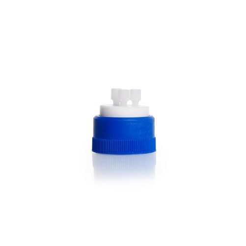 Duran Group DURAN Schraubverschluss HPLC, GL 45, 3 Ports, für AD 3.2 mm, komplett mit Plug und O-Ring, komplett mit 3 UNF 1/4'' 28G ETFE plugs und TFE