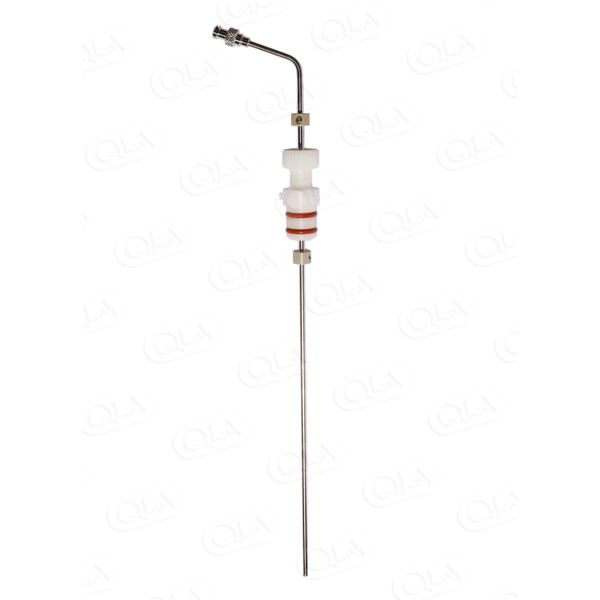 QLA 13inch (330mm) Bent 316 SS Cannula with SS Luer Lock and 2 Position Stopper
