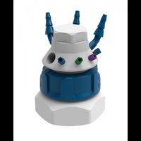 SafetyWasteCap ''LISA'', V3.0, B63, 4x 1.6/2.3/3.2 mm OD, 4x PFA-blind plug, 3x 5.0 - 11.5mm ID, 3x PTFE-blind plug + connector for exhaust filter