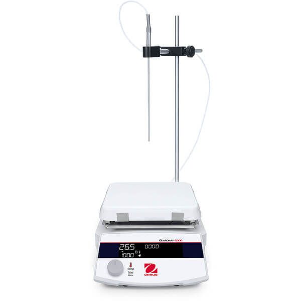Ohaus Guardian 5000 Heizplatte e-G52HP07C, 230V, EU-K1, Keramikplatte 18x18 cm, 5°C über Raumtemperatur - 550°C