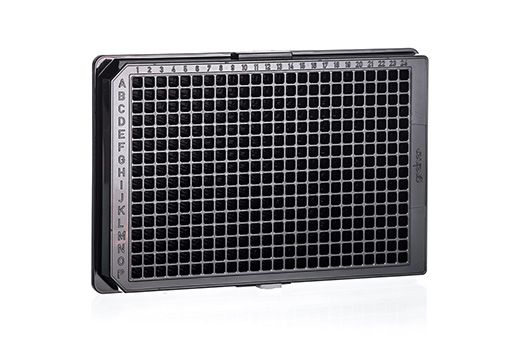 Greiner Bio-One Mikroplatte, 384 Well, PS, F-Boden, schwarz, non-binding, 4 x 10 St/Pkg
