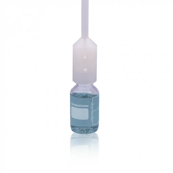 DWK Wheaton E-Z Sampler, komplett, mit Kopf/Schaft-Einheit, PP, 33-340 mit PTFE-Einlage,125 ml Flasche, klar, Boro, 12 St/Pkg