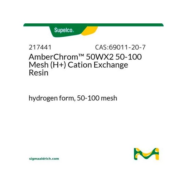 Sigma-Aldrich DOWEX 50WX2-100, Ionenaustauscher, 500 g