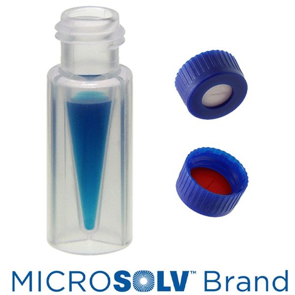 Microsolv EPP Vial, PP clear, 300 μl, Screw Cap blue with Sil/PTFE Septa slit, 1000 pc/PAK