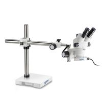 Product Image of OZM 912 Stereo Microscope Set Binocular, 0,7 4,5x, articulated arm stand(plate), LED Ring