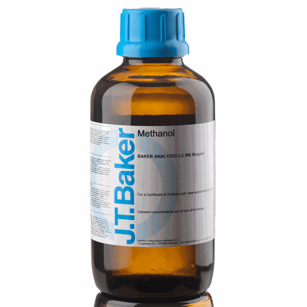 J.T. Baker Methanol LC-MS Grade, 1L Glasflasche, für Flüssigchromatographie (HPLC & UHPLC) und Spektrophotometrie, Abgabe nur in 6er Packs