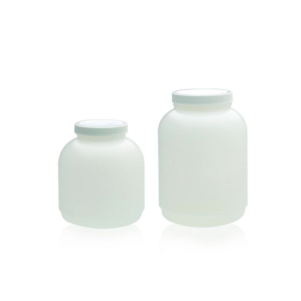 DWK Wheaton Weithalsbehälter, HDPE, weiß, mit PP-Schraubkappe 89-400 mit PE-Einlage, 2000ml, 6 St/Pkg