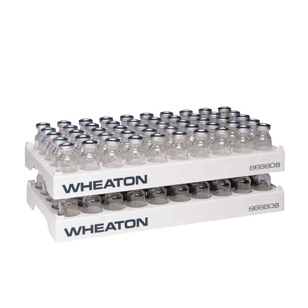 DWK Wheaton PP rack with 50 slots, cup ID 30 mm, 5 pc/PAK