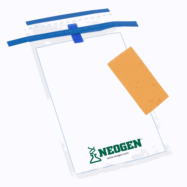 Neogen HS10NB Hydratisierter Schwamm mit Neutralisationspuffer, mit Beutel 6 x 11 Zoll, 100 Schwämme/Pkg