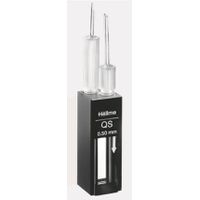 Product Image of Compact Flow-Through Cell, Type 170.700-QS, HP Quartz Glass, WL 200-2500 nm, Pathlength 0.5 mm, (HxW) 17.5x3.5 mm, Centerheight 8.5-15 mm, 31 µl, FEP tubing set