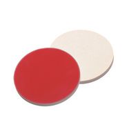 Product Image of Septa, ND13, 12 mm diameter, silicone creme/PTFE red, 1,5mm, 10 x 100 pc