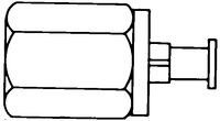 Millipore 1/4'' NPTF to F-luer 316SS