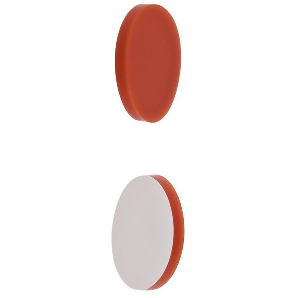Microsolv Septa, 9 mm, orangefarbener Silikonkautschuk / weißes PTFE , 0,040" dick Ø 0,344"