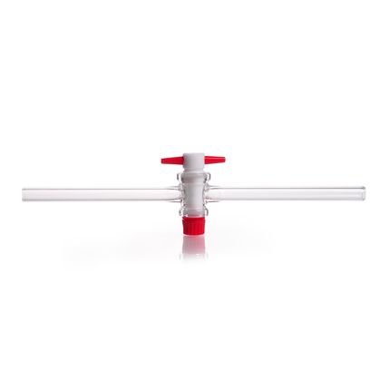 Duran Group DURAN Single way stopcocks, complete with PTFE key, bore 4 mm, NS 14.5, side arms 10 mm, 50 pc/PAK