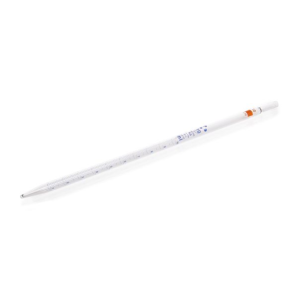 Duran Group AR -Glas Messpipette, konformitätsbescheinigt, blau bedruckt, Type 2, Kl. AS, mit Chargenzertifikat, 10 ml, 12 St/Pkg, Type 2: Vollablauf,