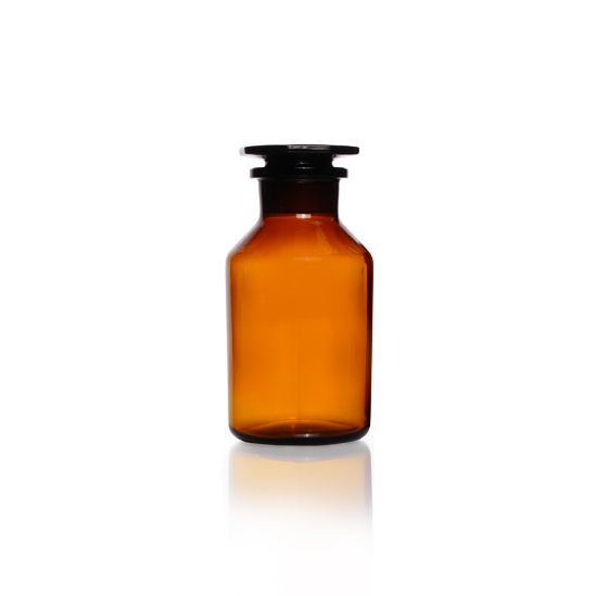 Duran Group Wide neck bottle, SLG (amber), NS 45/27, 500 ml, glass stopper, 10 pc/PAK