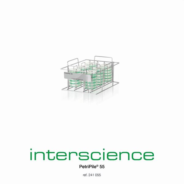 Interscience PetriPile 55, Storage racks for stacking 36 Petri Ã ̧ 55 mm, 27,5 x 22,5 x 13 cm