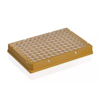 Product Image of PCR plate 96-well, Rigid Frame, PC/PP, goldengold, full skirted, Low Profile, wells transparent, BIO-CERT PCR-Q, 50 pc/PAK