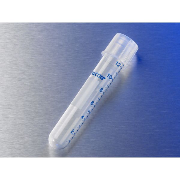 Corning Gosselin Falcon Reagenzglas, PP klar, 14 ml, runder Boden, mit Schnappverschluss, steril, 20 x 25 St/Pkg