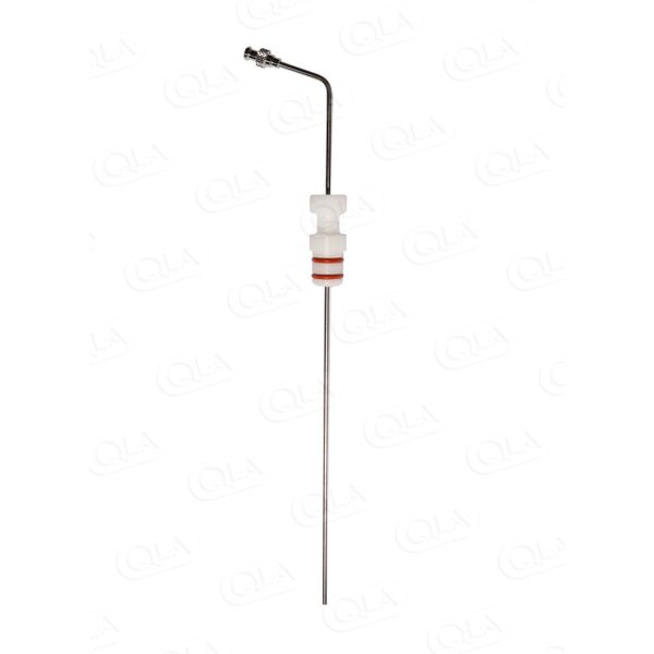 QLA 13 inch (330mm) Bent 316 SS Cannula with SS Luer Lock, Pre-set with stopper for 900mL