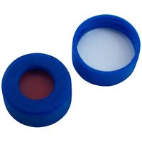 Product Image of Schnappringkappe, ND11 PE-Schnappringverschluss: blau mit 6 mm,1,0 mm, RedRubber/PTFE beige, harte Kappe, 10x100/PAK